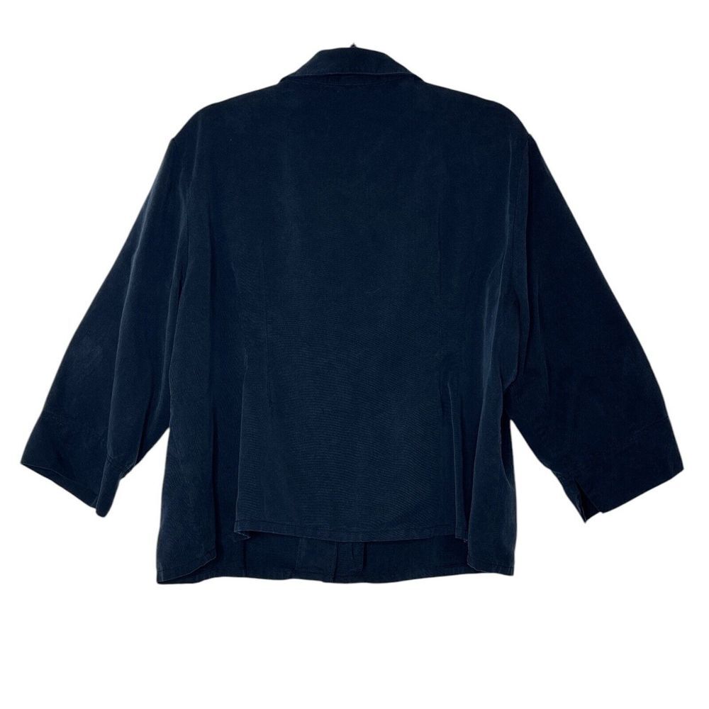 Pendleton Plus Shirt Top Womens 3X  Plus Button Down 3/4 Sleeve Navy‎ Blue - Picture 2 of 9